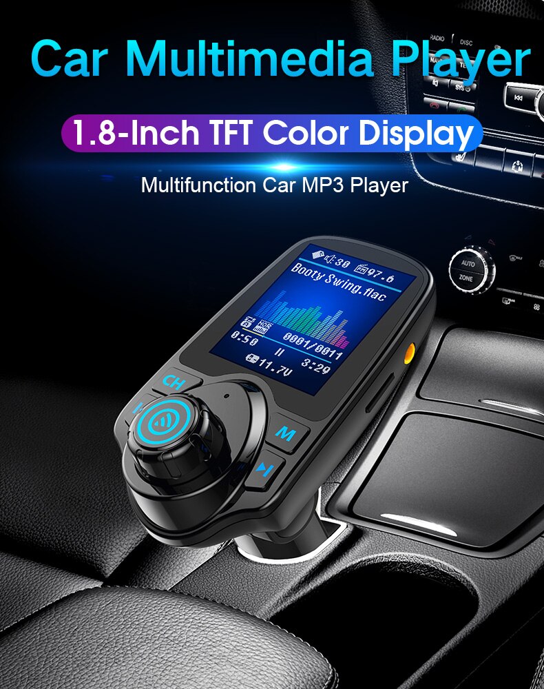 CDEN car multimedia player color screen car mp3 player fm transmitter U disk / TF music Bluetooth Car Kit car charger