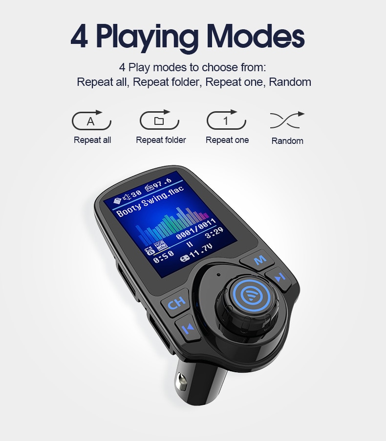 CDEN car multimedia player color screen car mp3 player fm transmitter U disk / TF music Bluetooth Car Kit car charger