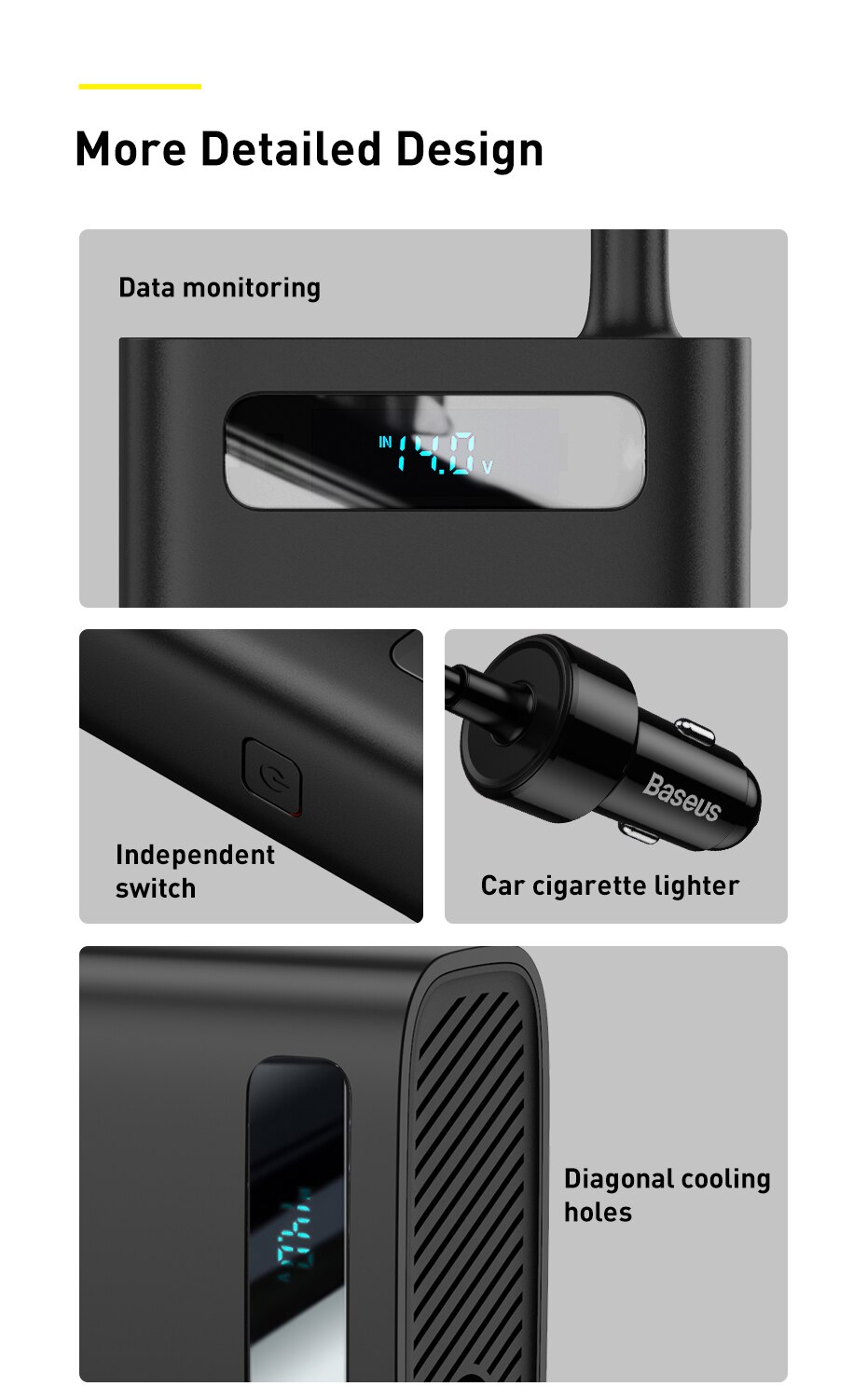 Baseus Car Power Inverter DC12V To AC 110V Portable Auto Inversor Digital Fast Charging Power Adapter For Car Charger Converter Baseus Car Power Inverter DC12V To AC 110V Portable Auto Inversor Digital Fast Charging Power Adapter For Car Charger Converter