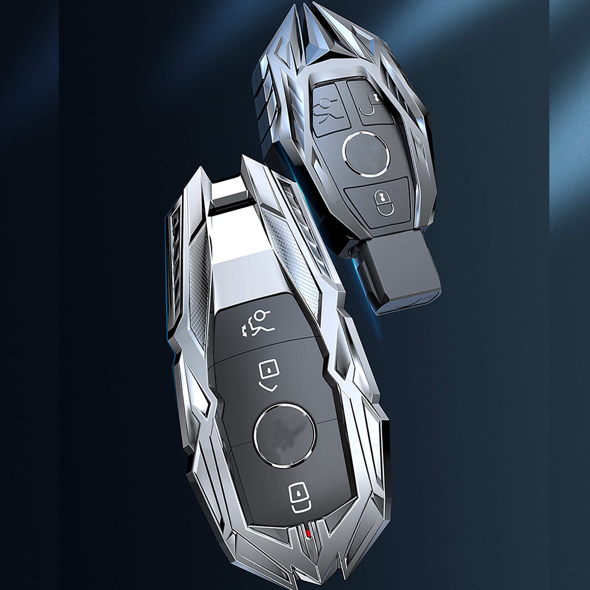 Car Key Fob Case Cover Protector Suitable For Mercedes Benz E C Class W204 W212 W176 GLC CLA GLA Car Accessories