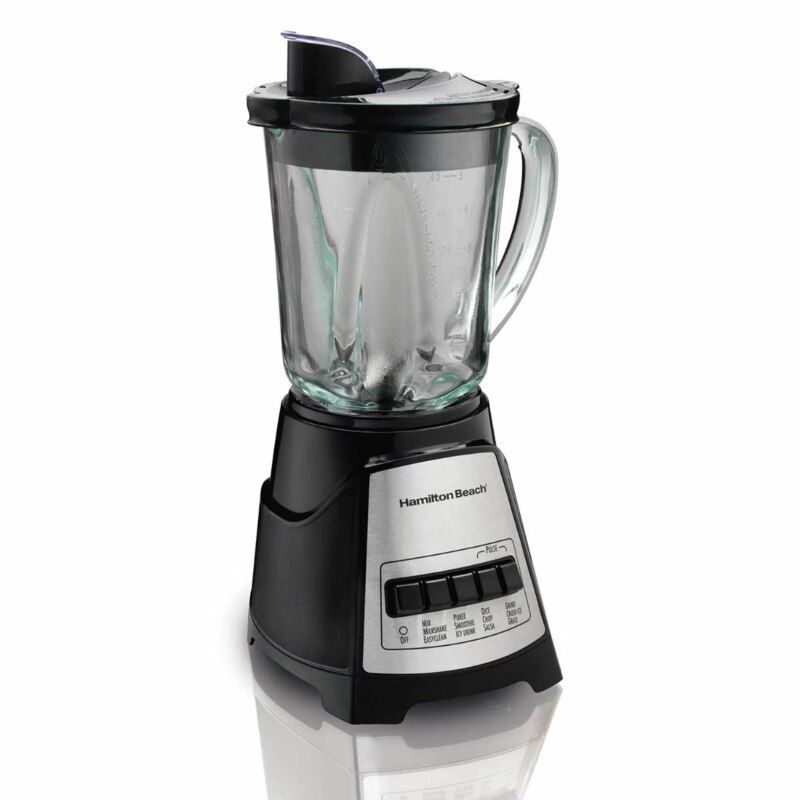 Hamilton Beach Power Elite 700W Multi-Function Blender with Mess-free 40oz. Glass Jar – Black Hamilton Beach Power Elite 700W Multi-Function Blender with Mess-free 40oz. Glass Jar - Black