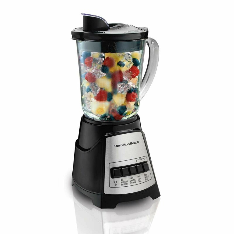 Hamilton Beach Power Elite 700W Multi-Function Blender with Mess-free 40oz. Glass Jar – Black Hamilton Beach Power Elite 700W Multi-Function Blender with Mess-free 40oz. Glass Jar - Black