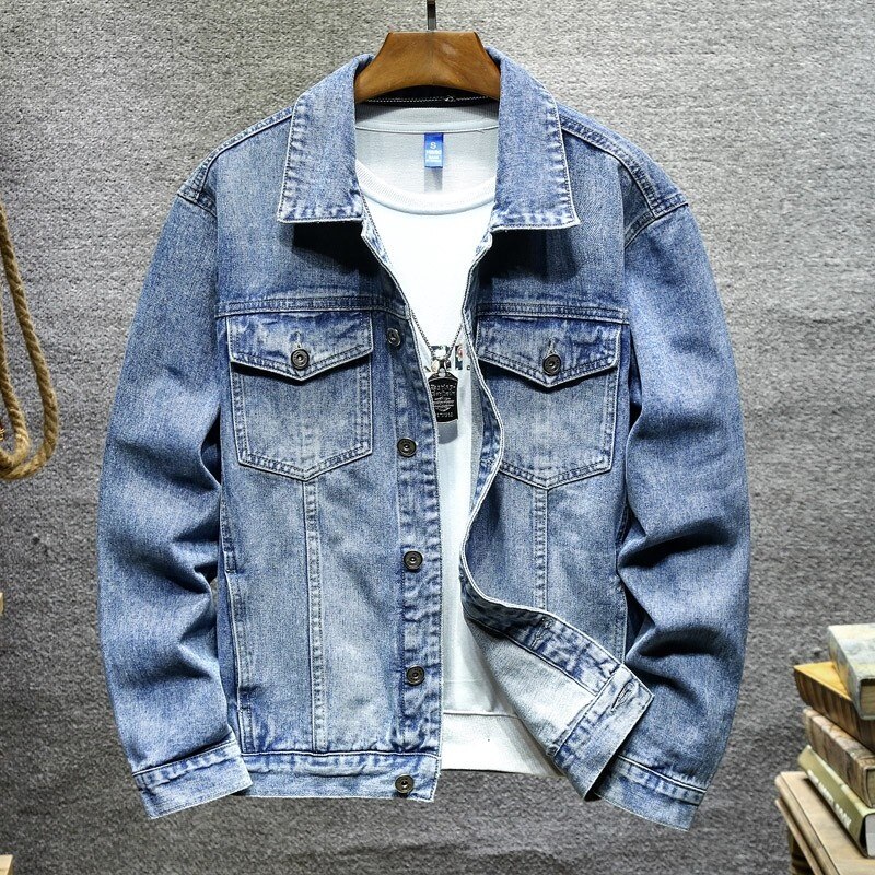 Fashion Men Denim Jacket Jeans Two Piece Set Autumn Slim Fit Matching Sets Casual Streetwear Winter Fleece Lining Cowboy Outfits