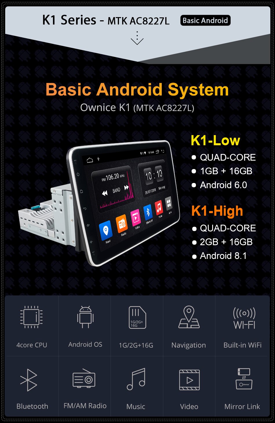 1280x720 360 Panorama 4G LTE Universal Car Radio Player