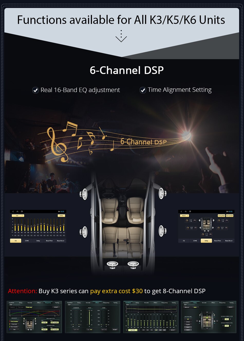 1280x720 360 Panorama 4G LTE Universal Car Radio Player